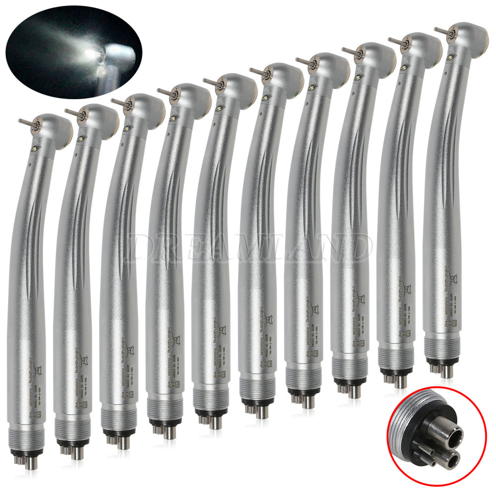 Yabangbang E-generator Dental LED Fiber Optic High Speed Handpiece large head 4 Holes YBM