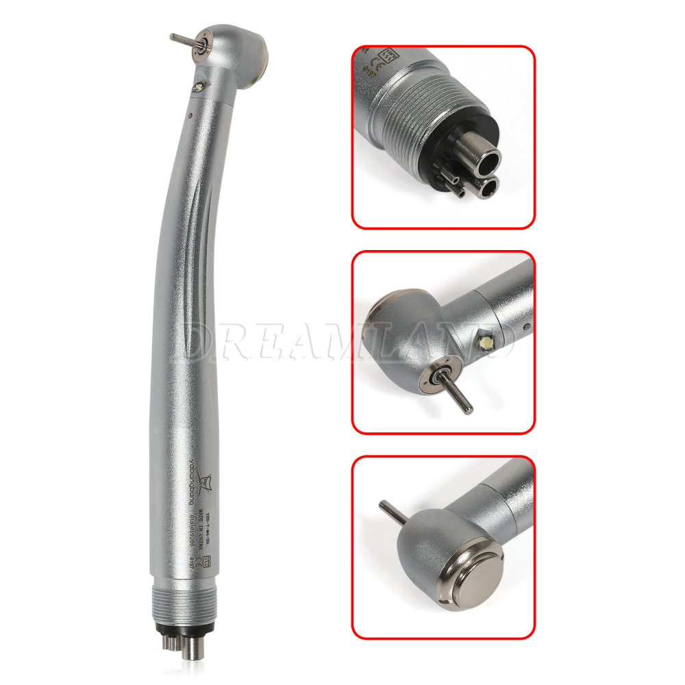 Yabangbang E-generator Dental LED Fiber Optic High Speed Handpiece large head 4 Holes YBM