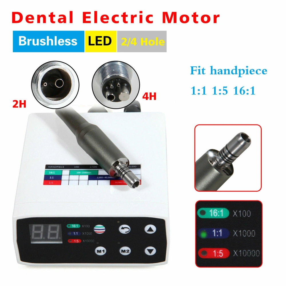 Dental LED Brushless Electric Micro Motor NSK Style 2/4 holes