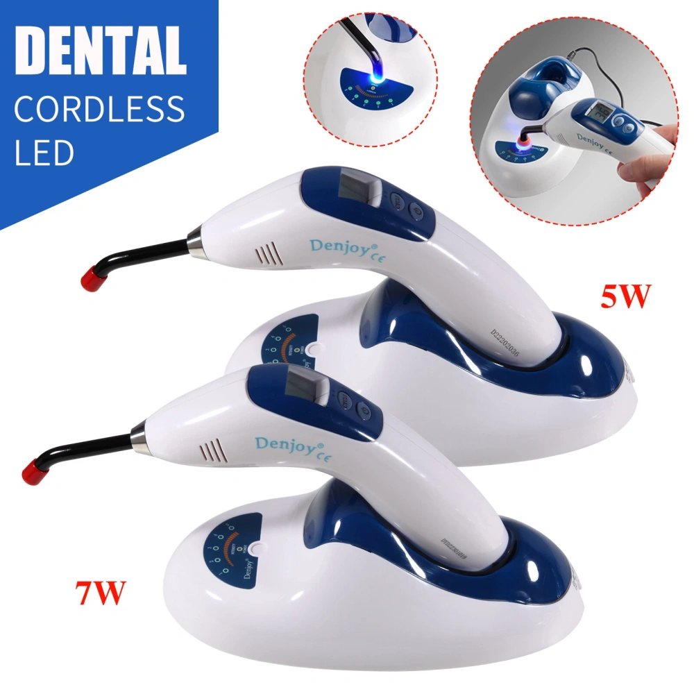 Denjoy Dental Cordless LED Cure Curing Light Lamp W/ Lightmeter 2200MW