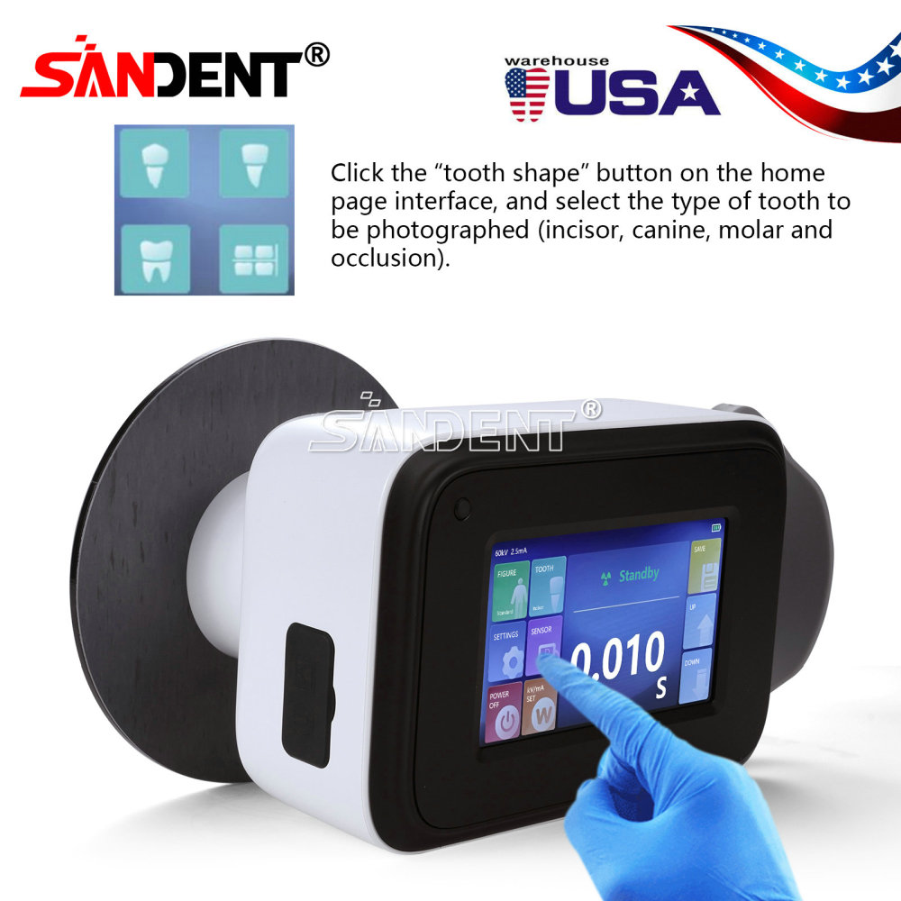 Dental X Portable Digital Machine Rayos with Scatter Shield Protective Ring