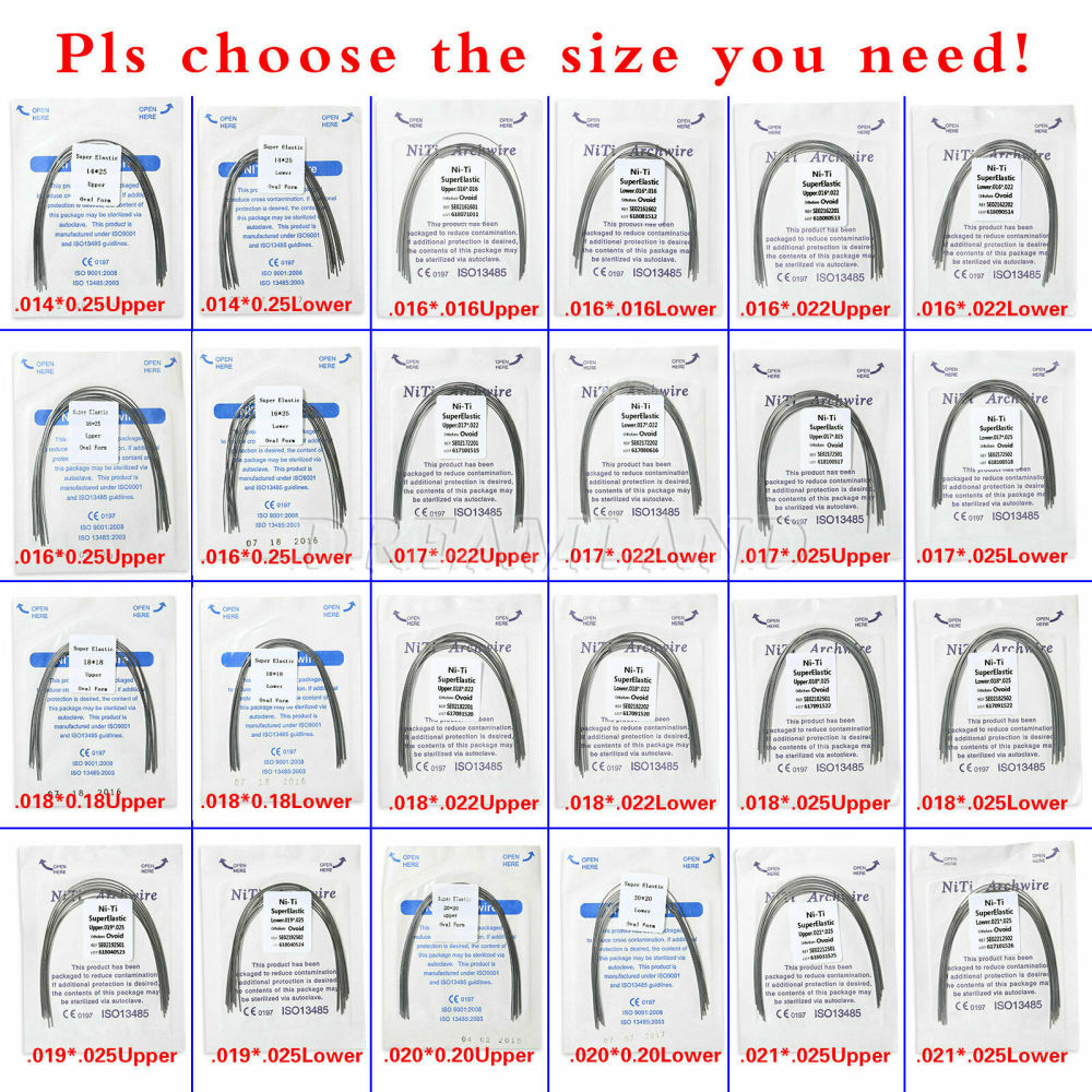 Dental Orthodontic Super Elastic Niti rectangular Arch Wire Ovoid Form