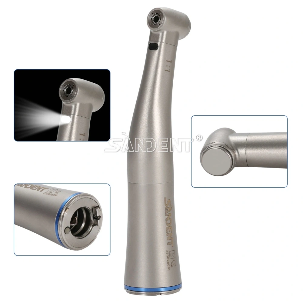 NSK Style Dental Contra Angle 1:1 LED Fiber Optic Handpiece SANDENT DTA