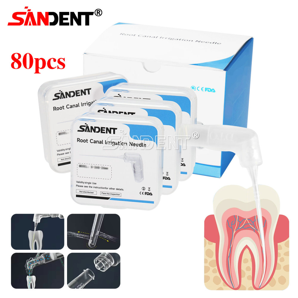 20pcs/ Box Dental 75°Irrigator Root Canal Irrigation Needle 26GA Luer Lock Tip