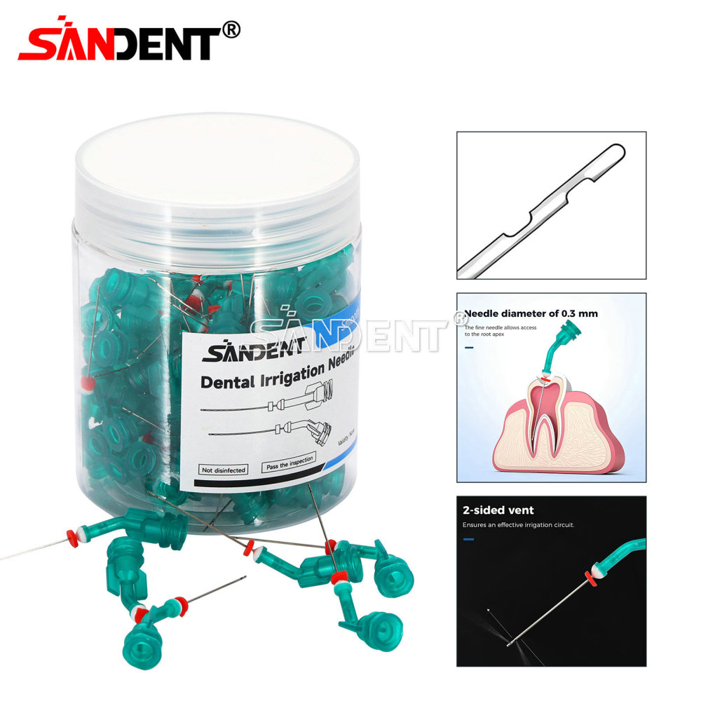 Dental Irrigation Endo Needle Tip Elbow Double Side Hole Root Canal Clean Syring