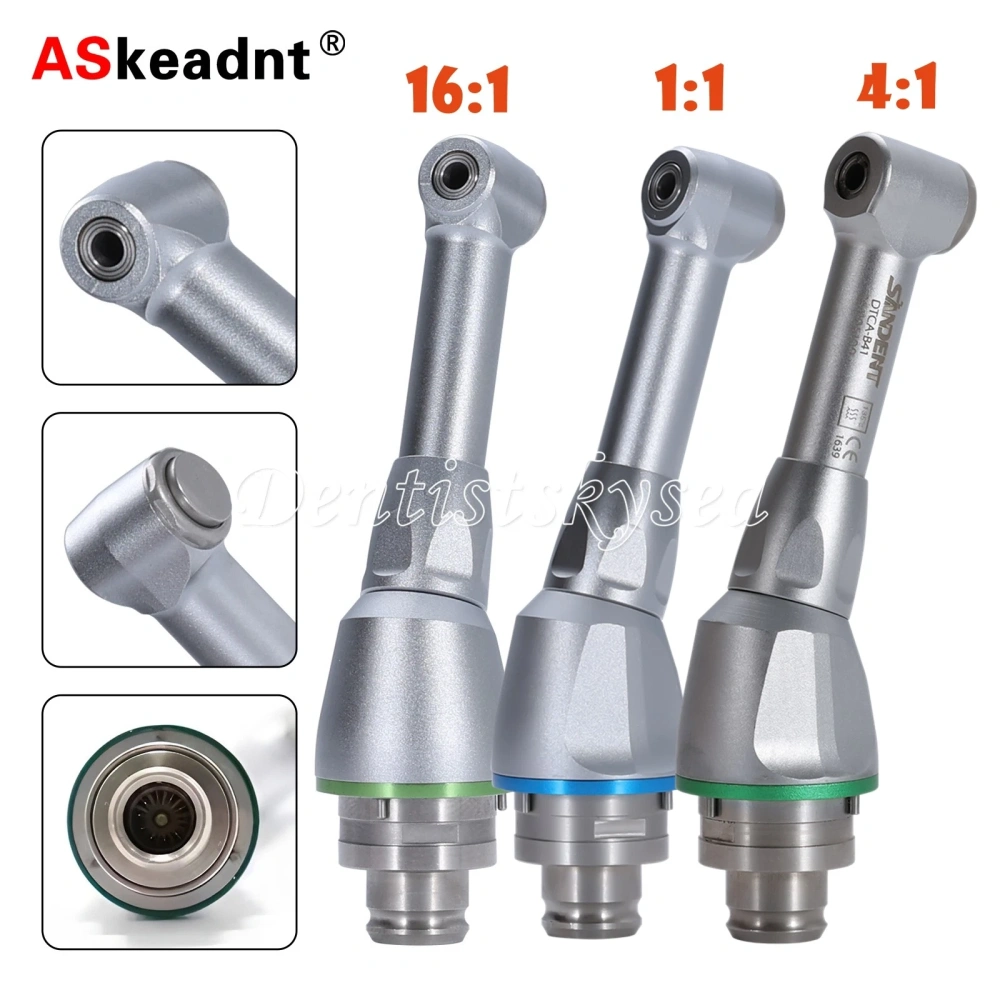 Dental 4:1/1:1/16:1 Contra Angle Head for Hygiene Prophy Handpiece/Endo Motor