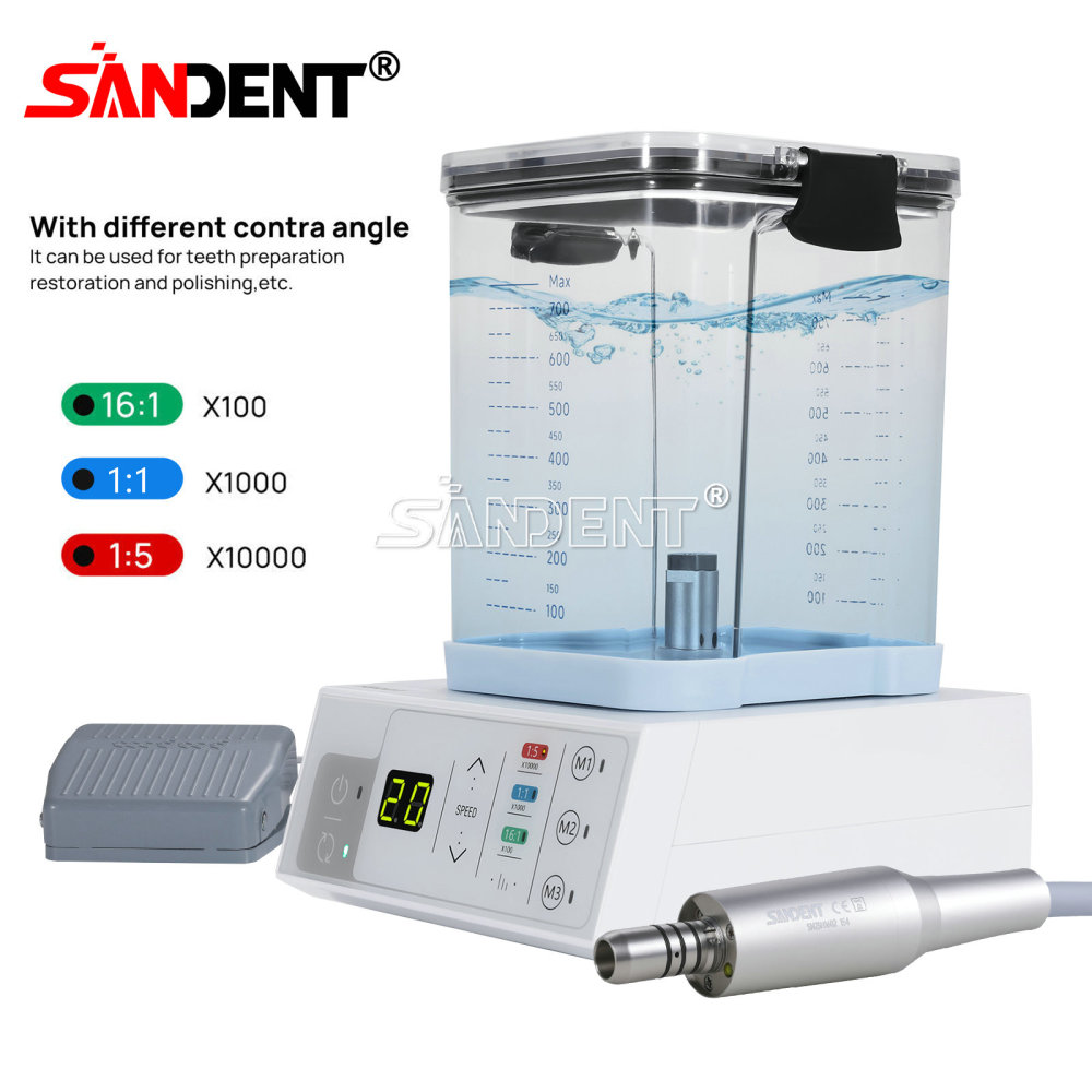 Dental LED Brushless Electric Micro Motor with Water Tank For Practice fit E-Type 1:1 1:5