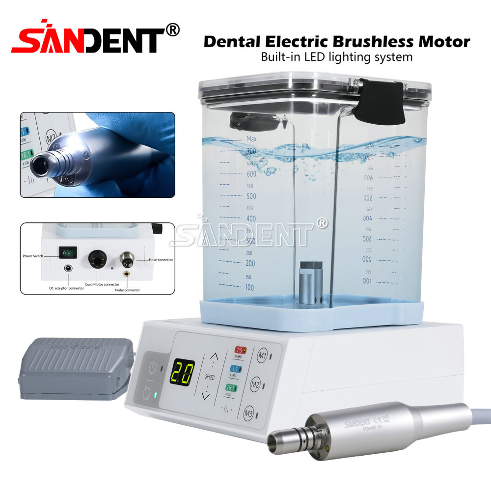 Dental LED Brushless Electric Micro Motor with Water Tank For Practice fit E-Type 1:1 1:5