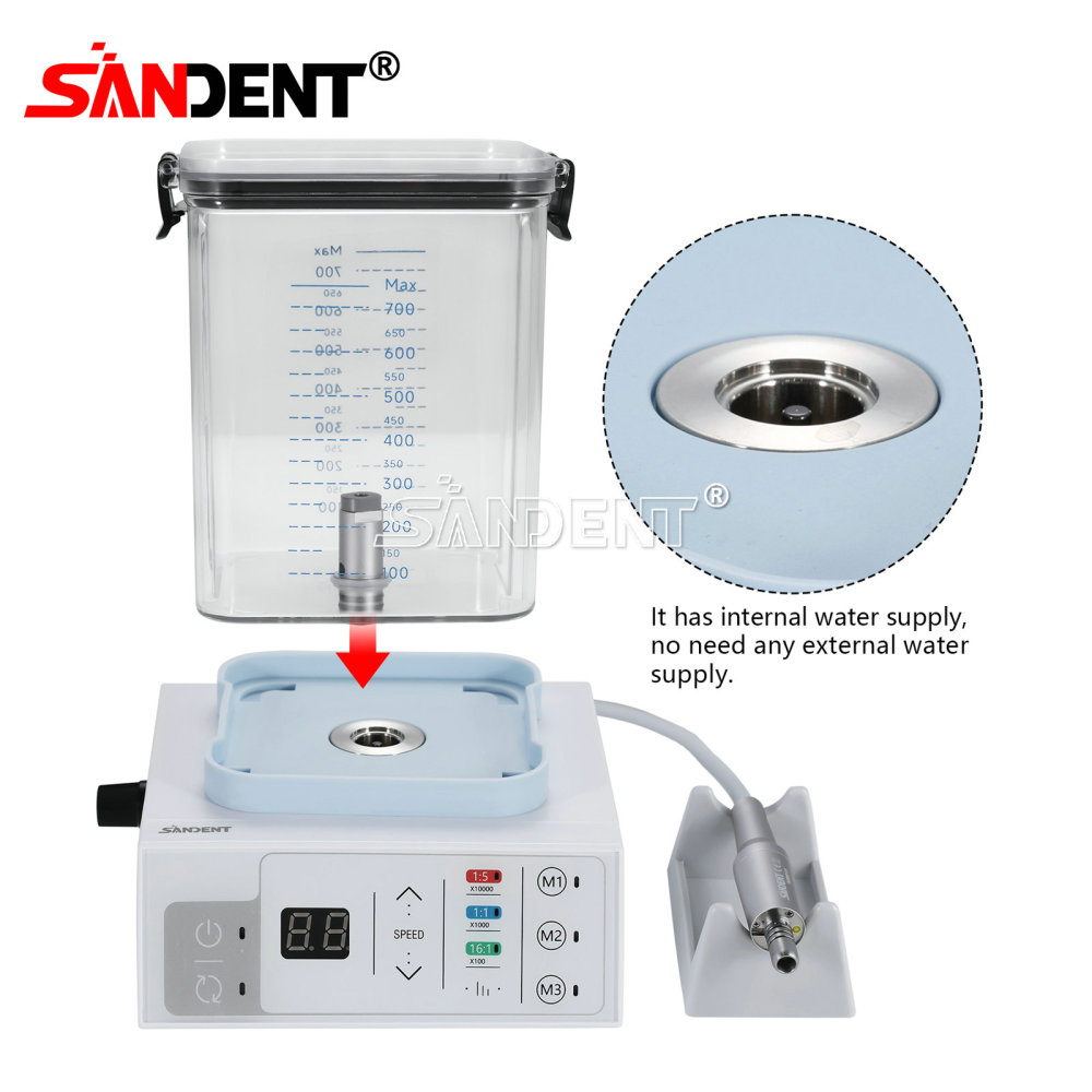 Dental LED Brushless Electric Micro Motor with Water Tank For Practice fit E-Type 1:1 1:5