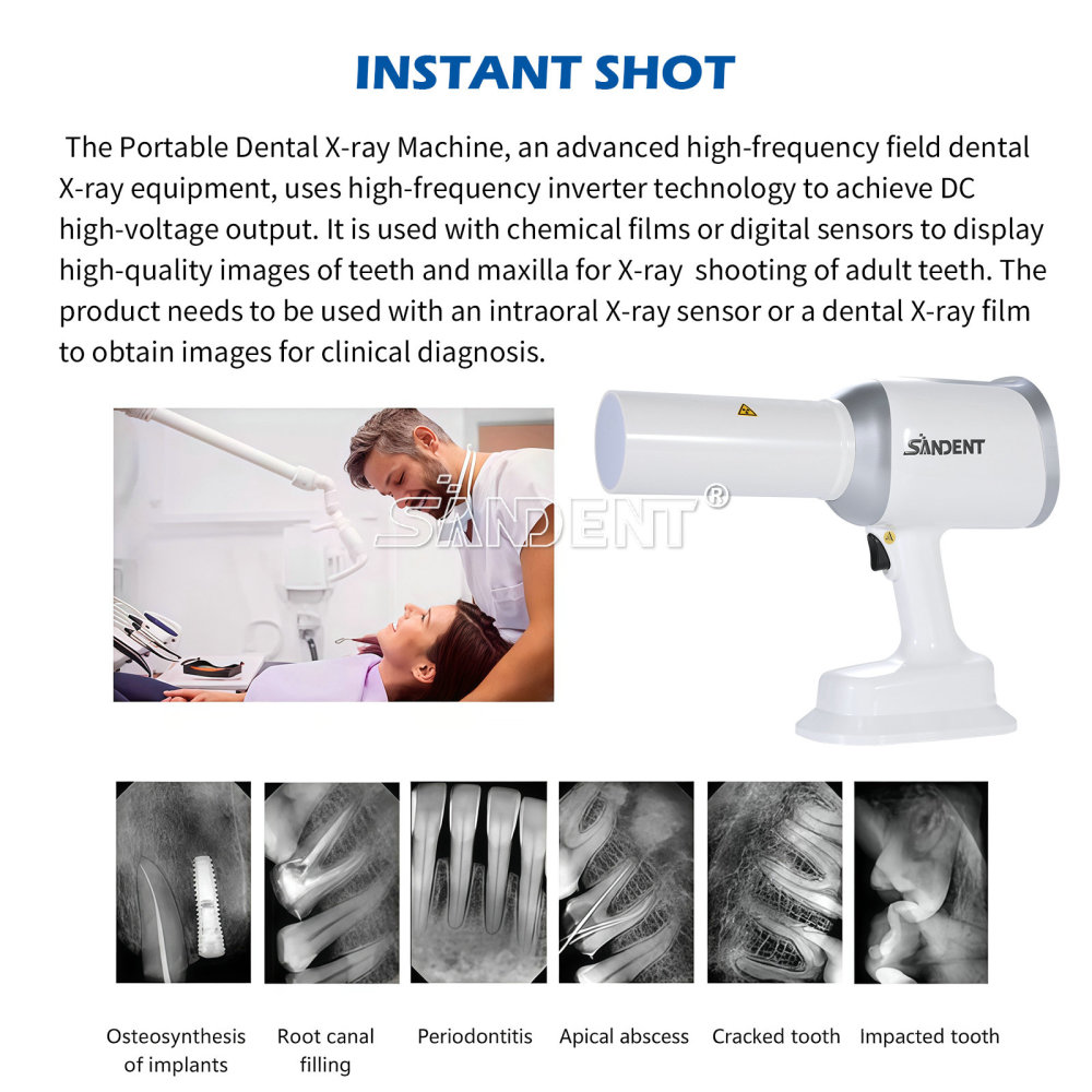 Dental Portable Mobile X-Ray Unit Macine Digital High Frequency+ Scatter Shield