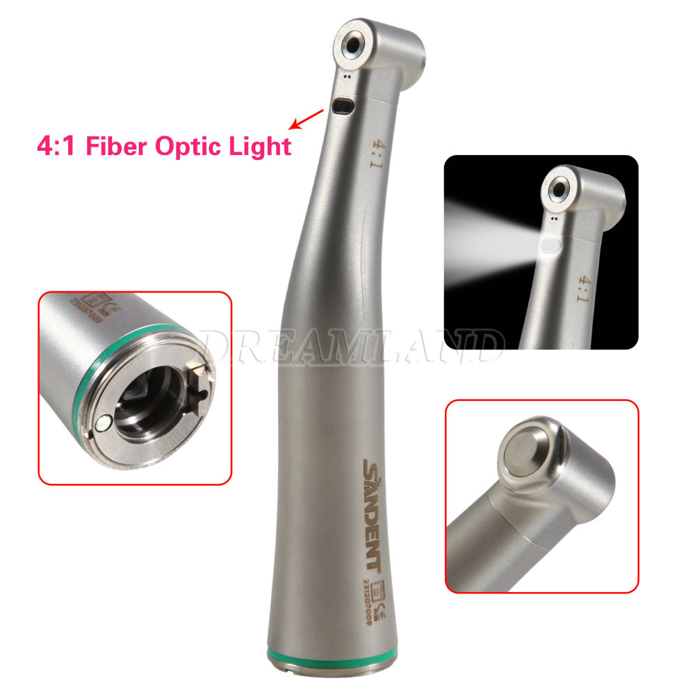 16pcs 4:1 and 16pcs 1:5 fiber optic contra angles + 2pcs high speed stainless steel handles