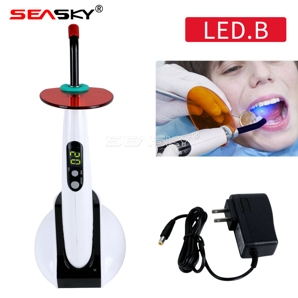 Woodpecker Style Wireless Cordless LED Dental Curing Light Lamp Teeth Whitening