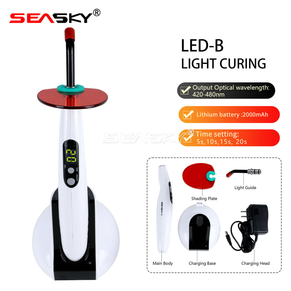 Woodpecker Style Wireless Cordless LED Dental Curing Light Lamp Teeth Whitening