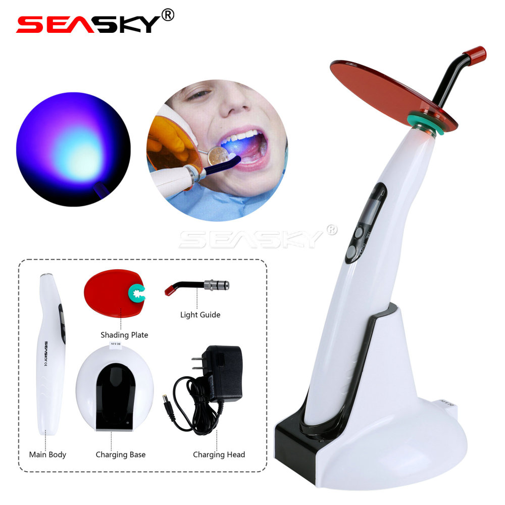 Woodpecker Style Wireless Cordless LED Dental Curing Light Lamp Teeth Whitening