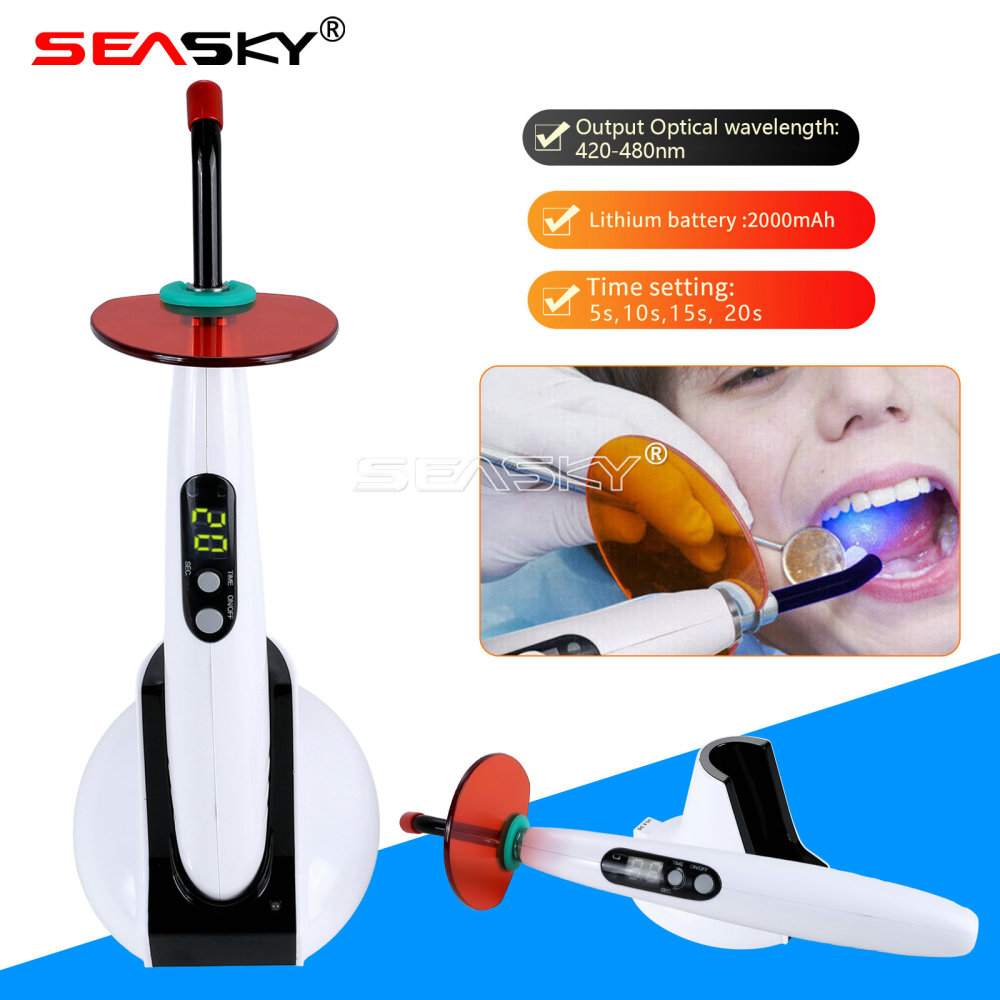 Woodpecker Style Wireless Cordless LED Dental Curing Light Lamp Teeth Whitening
