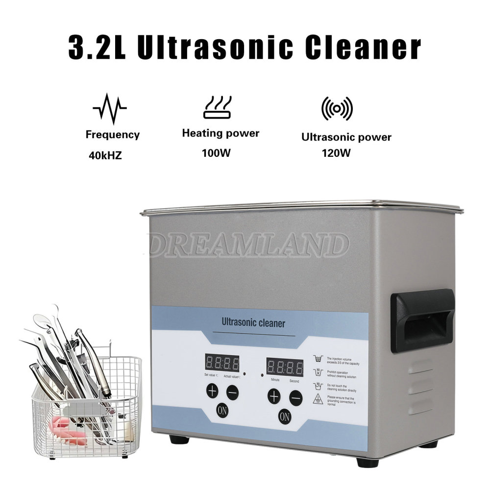 3.2L Ultrasonic Cleaner with Timer Heating Machine Digital Sonic Cleaner