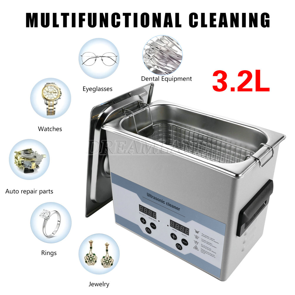 3.2L Ultrasonic Cleaner with Timer Heating Machine Digital Sonic Cleaner