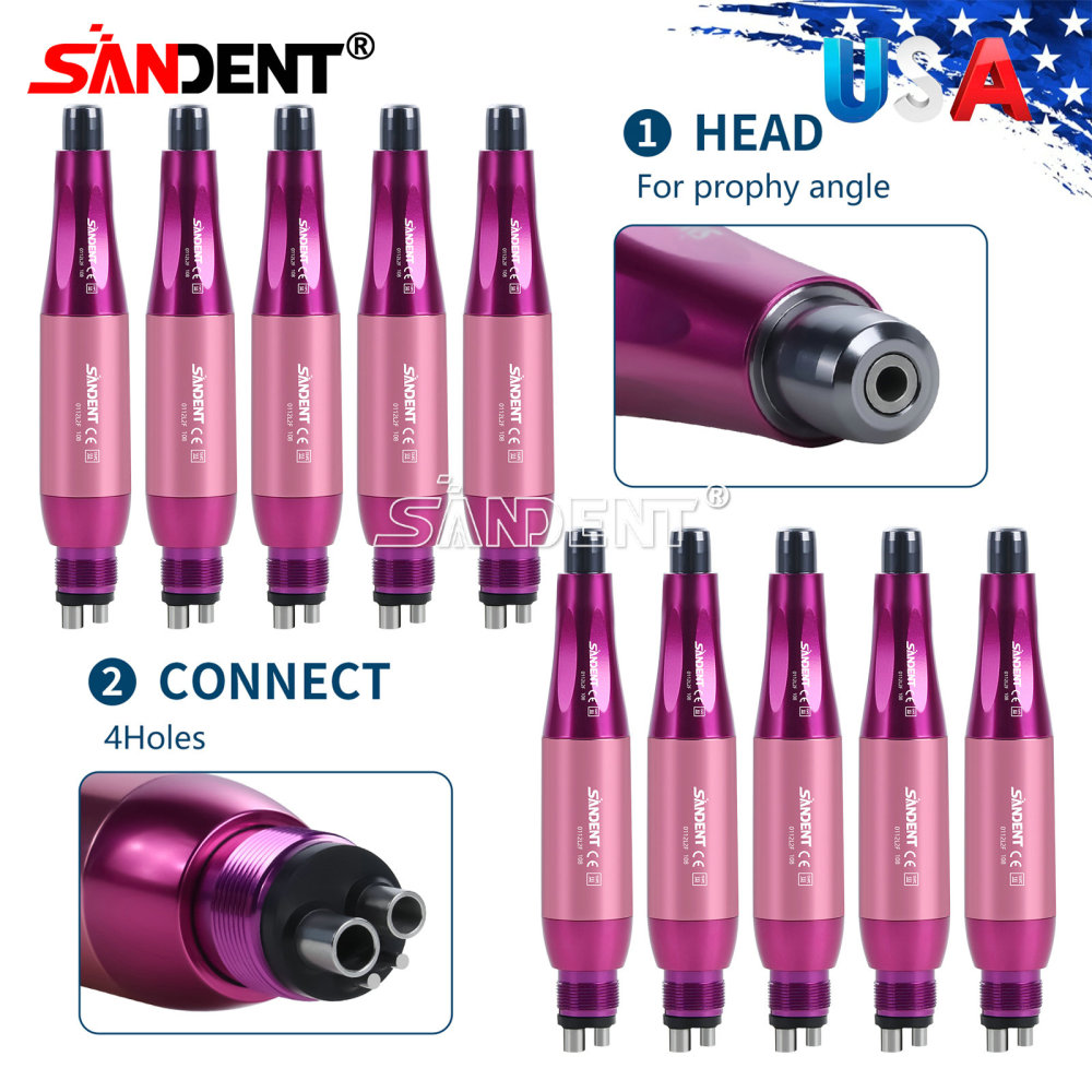 Dental Hygiene Prophy Handpiece Air Motor 4Holes 4:1 Nose Cone 360°Swivel