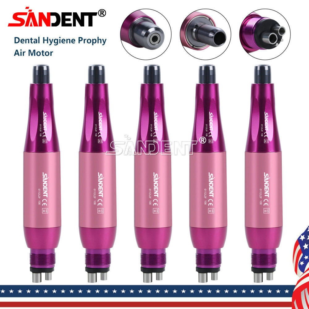 Dental Hygiene Prophy Handpiece Air Motor 4Holes 4:1 Nose Cone 360°Swivel
