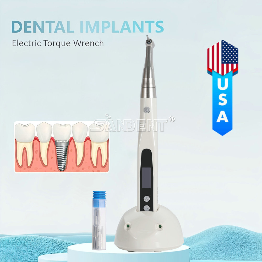 Dental Wireless Implant Electric Torque Wrench Handpiece Driver 360° Rotate Tool