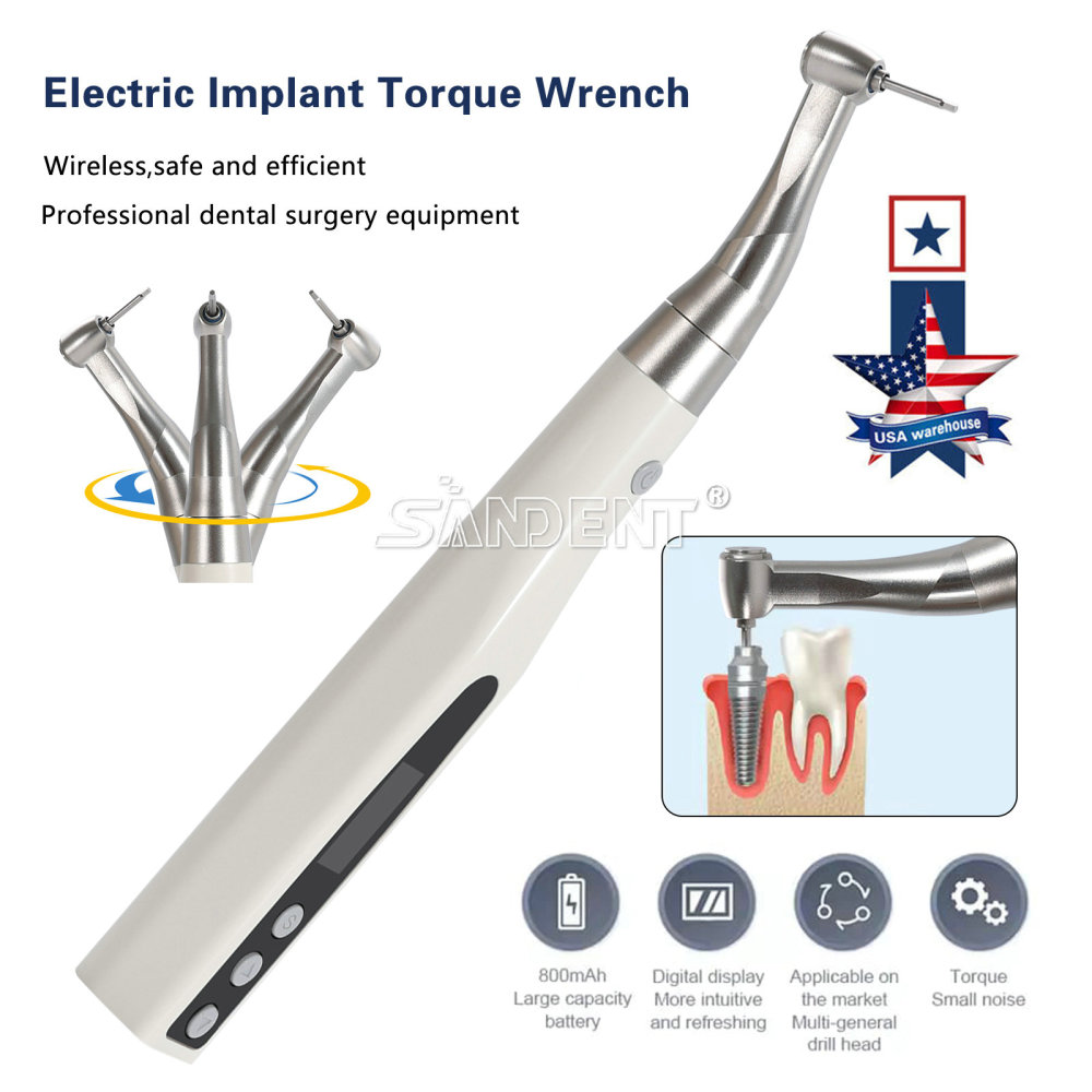 Dental Wireless Implant Electric Torque Wrench Handpiece Driver 360° Rotate Tool