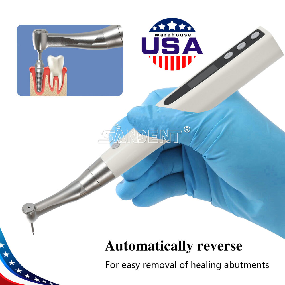 Dental Wireless Implant Electric Torque Wrench Handpiece Driver 360° Rotate Tool