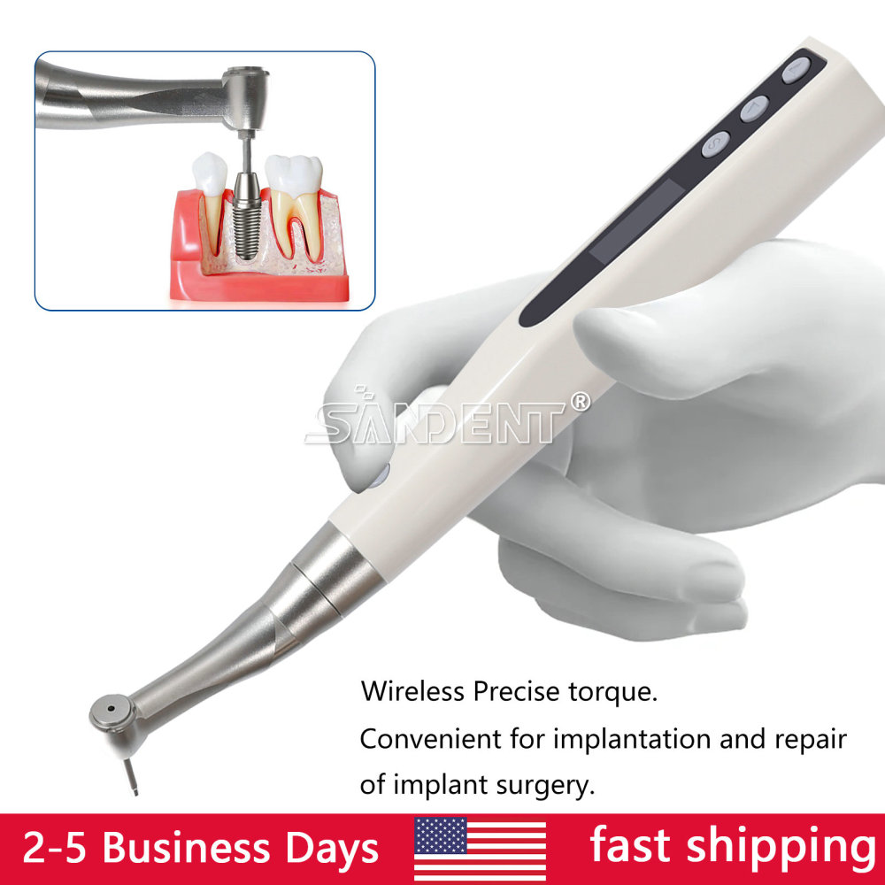 Dental Wireless Implant Electric Torque Wrench Handpiece Driver 360° Rotate Tool