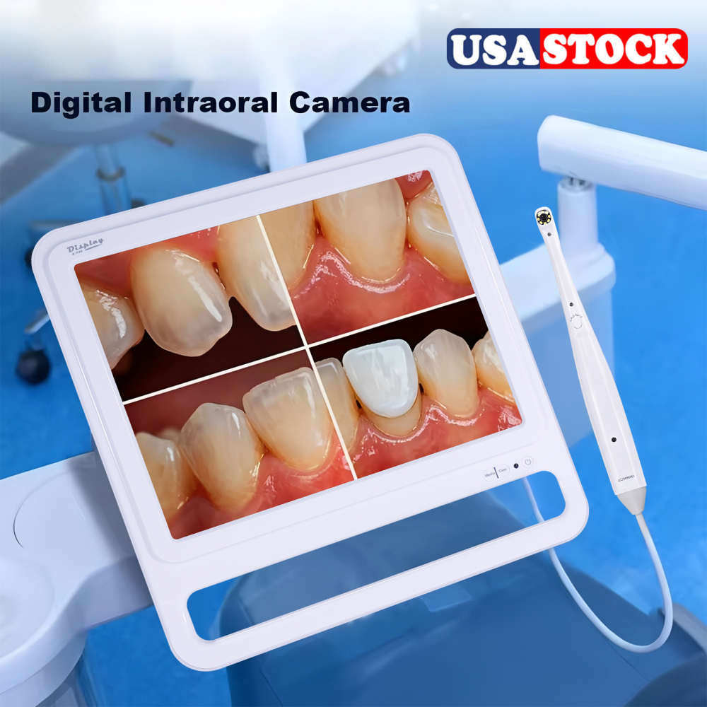Dental Intra Oral Camera 8 LED High-definition macro lens +17inch LCD screen