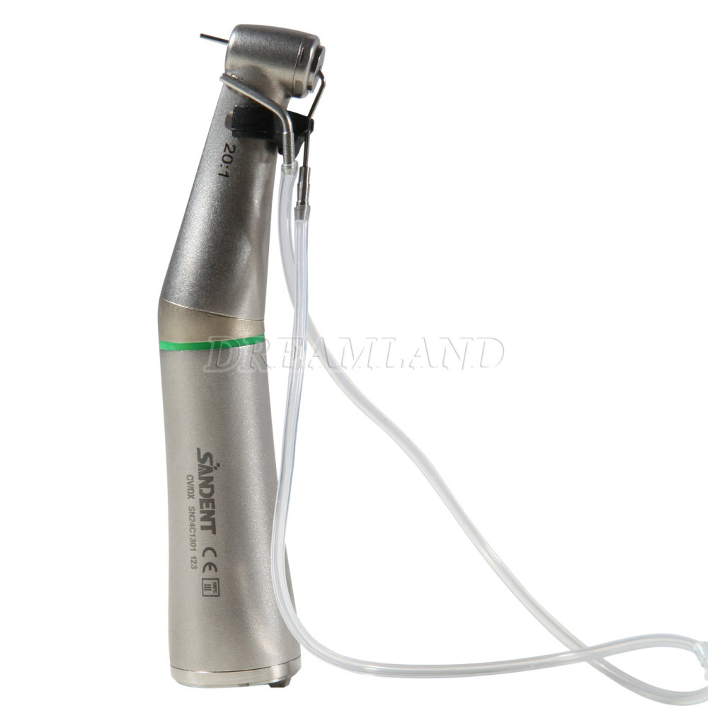 Dental Surgical LED Fiber Optic Implant Handpiece 20:1 Reduction Contra Angle