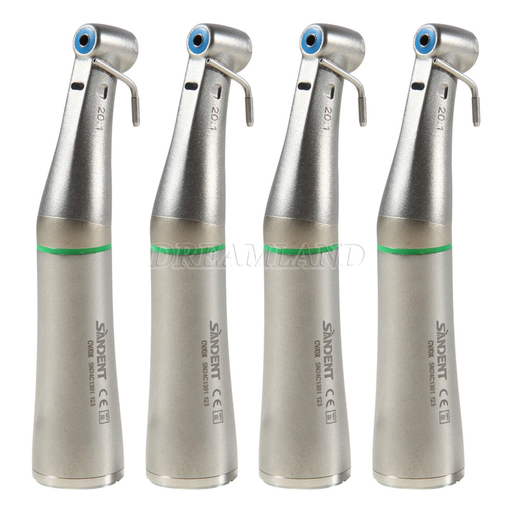 Dental Surgical LED Fiber Optic Implant Handpiece 20:1 Reduction Contra Angle