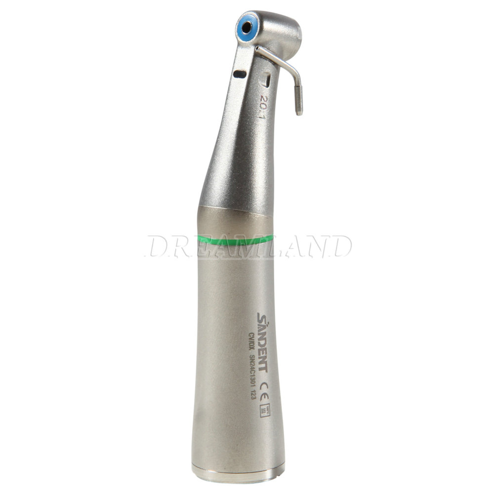 Dental Surgical LED Fiber Optic Implant Handpiece 20:1 Reduction Contra Angle