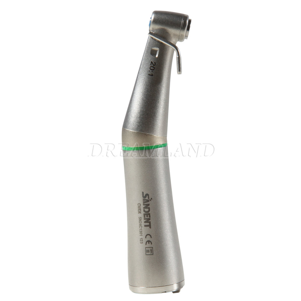 Dental Surgical LED Fiber Optic Implant Handpiece 20:1 Reduction Contra Angle