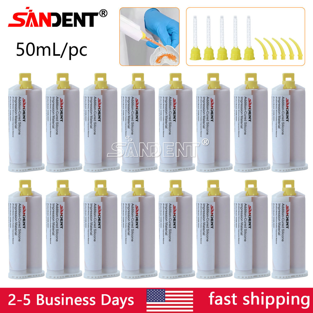 Dental Impression Material Regular Set VPS Light Body 25ml Base & Catalyst w/ Mixing Tips