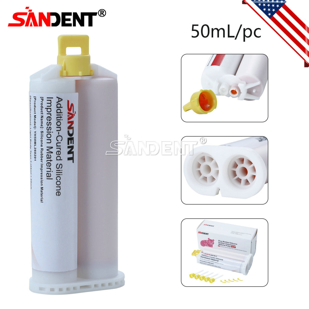 Dental Impression Material Regular Set VPS Light Body 25ml Base & Catalyst w/ Mixing Tips