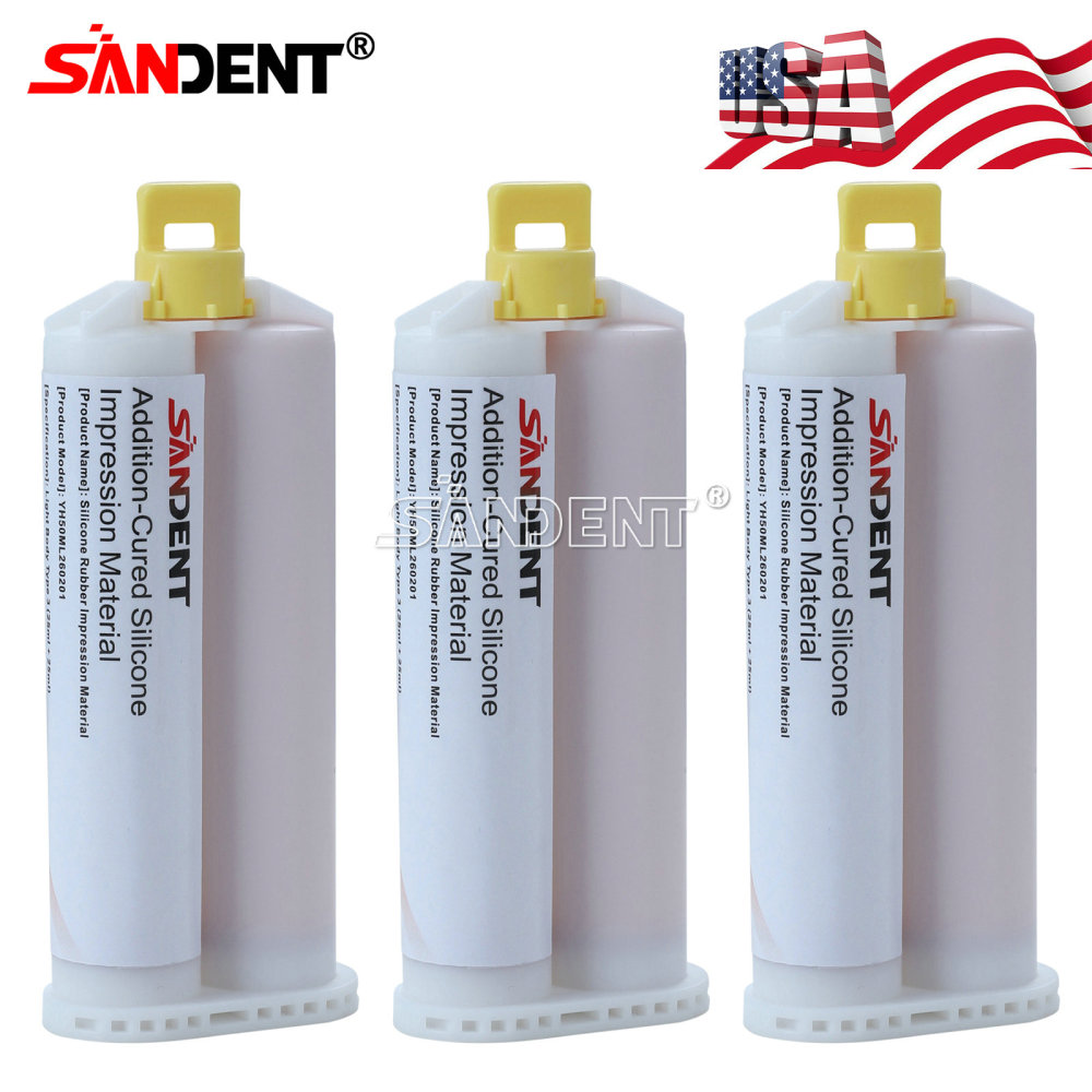 Dental Impression Material Regular Set VPS Light Body 25ml Base & Catalyst w/ Mixing Tips