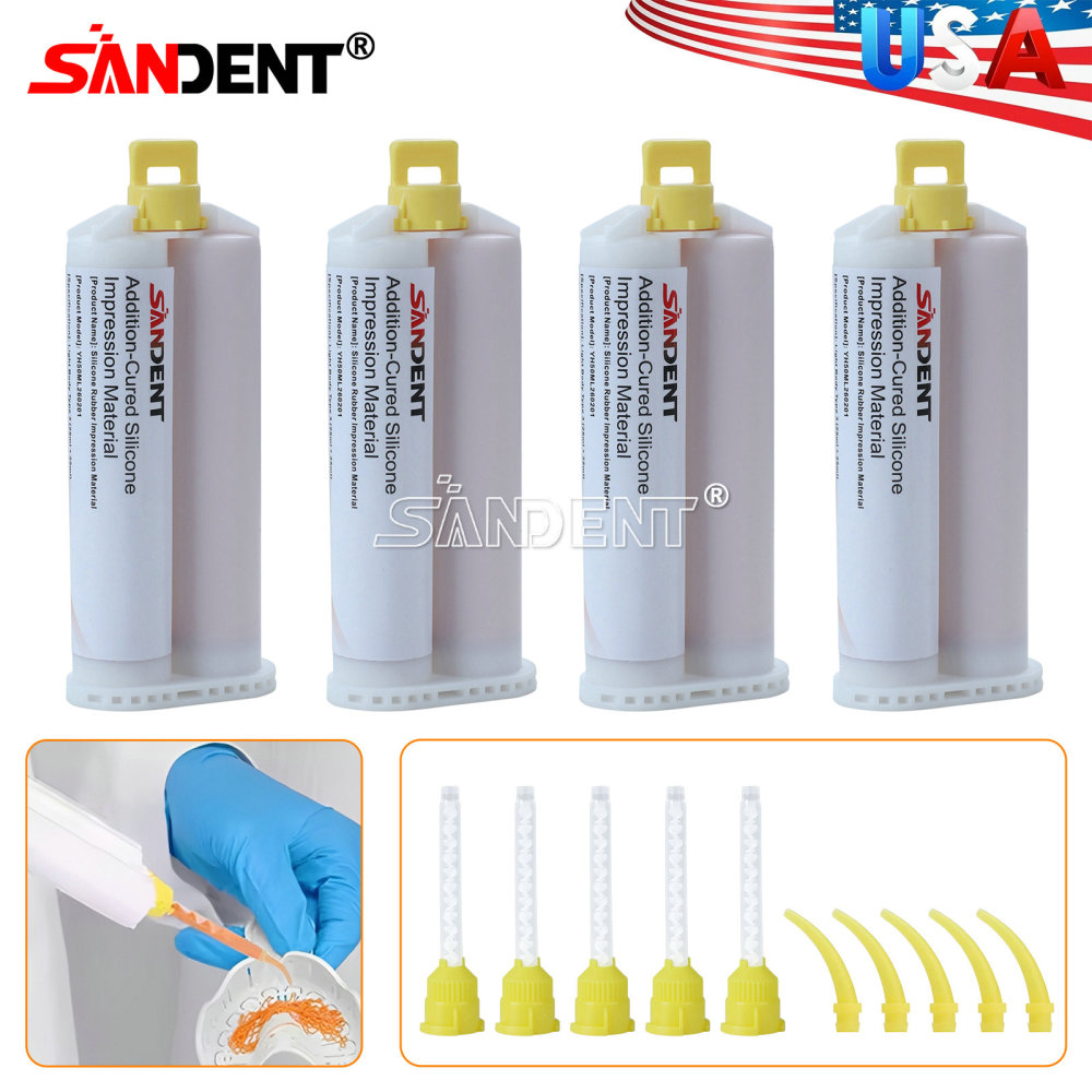 Dental Impression Material Regular Set VPS Light Body 25ml Base & Catalyst w/ Mixing Tips