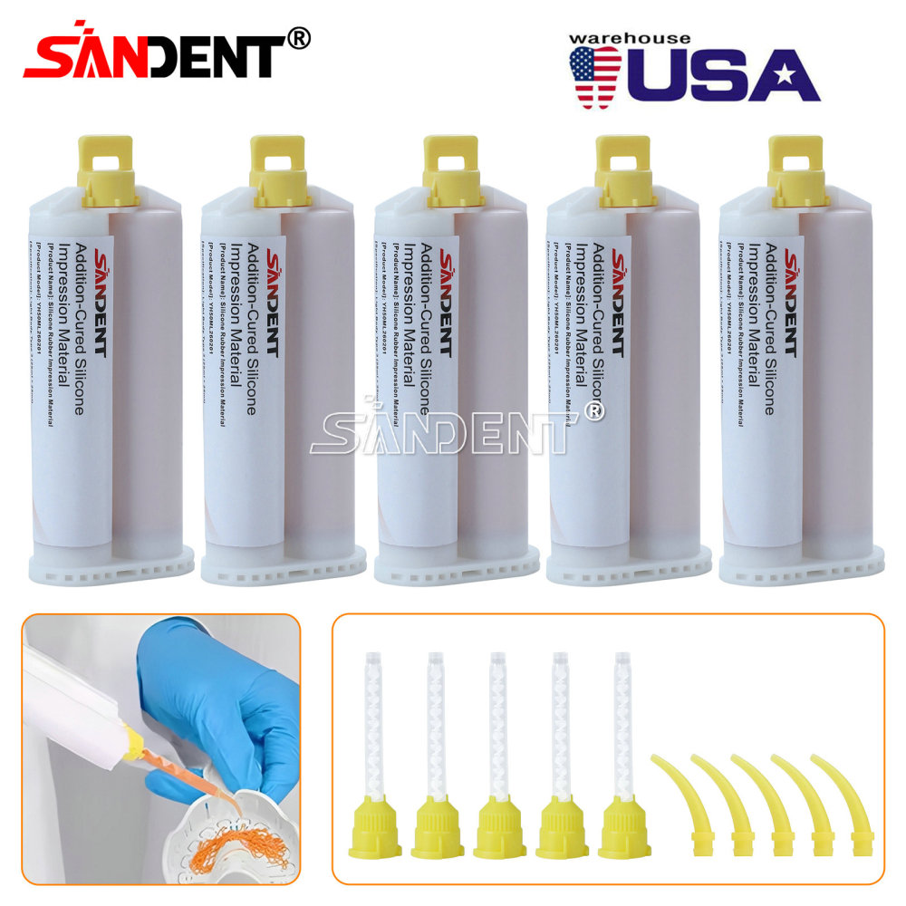 Dental Impression Material Regular Set VPS Light Body 25ml Base & Catalyst w/ Mixing Tips