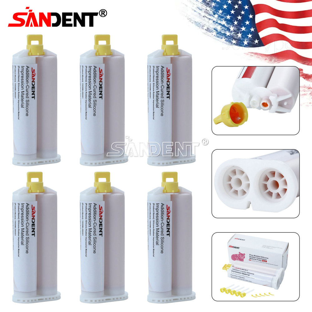 Dental Impression Material Regular Set VPS Light Body 25ml Base & Catalyst w/ Mixing Tips