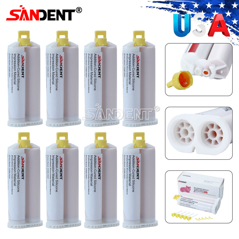 Dental Impression Material Regular Set VPS Light Body 25ml Base & Catalyst w/ Mixing Tips