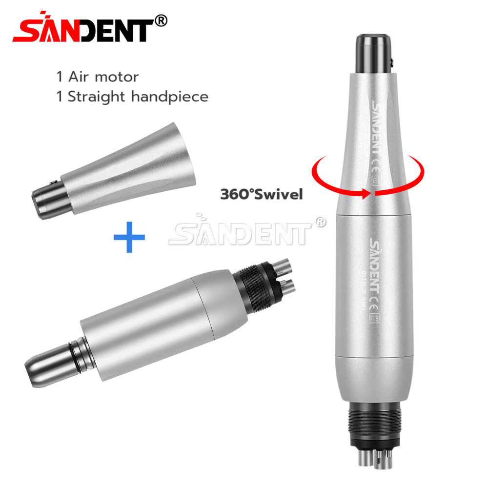 Dental Hygiene Prophy Handpiece Air Motor 4Holes 4:1 Nose Cone 360°Swivel