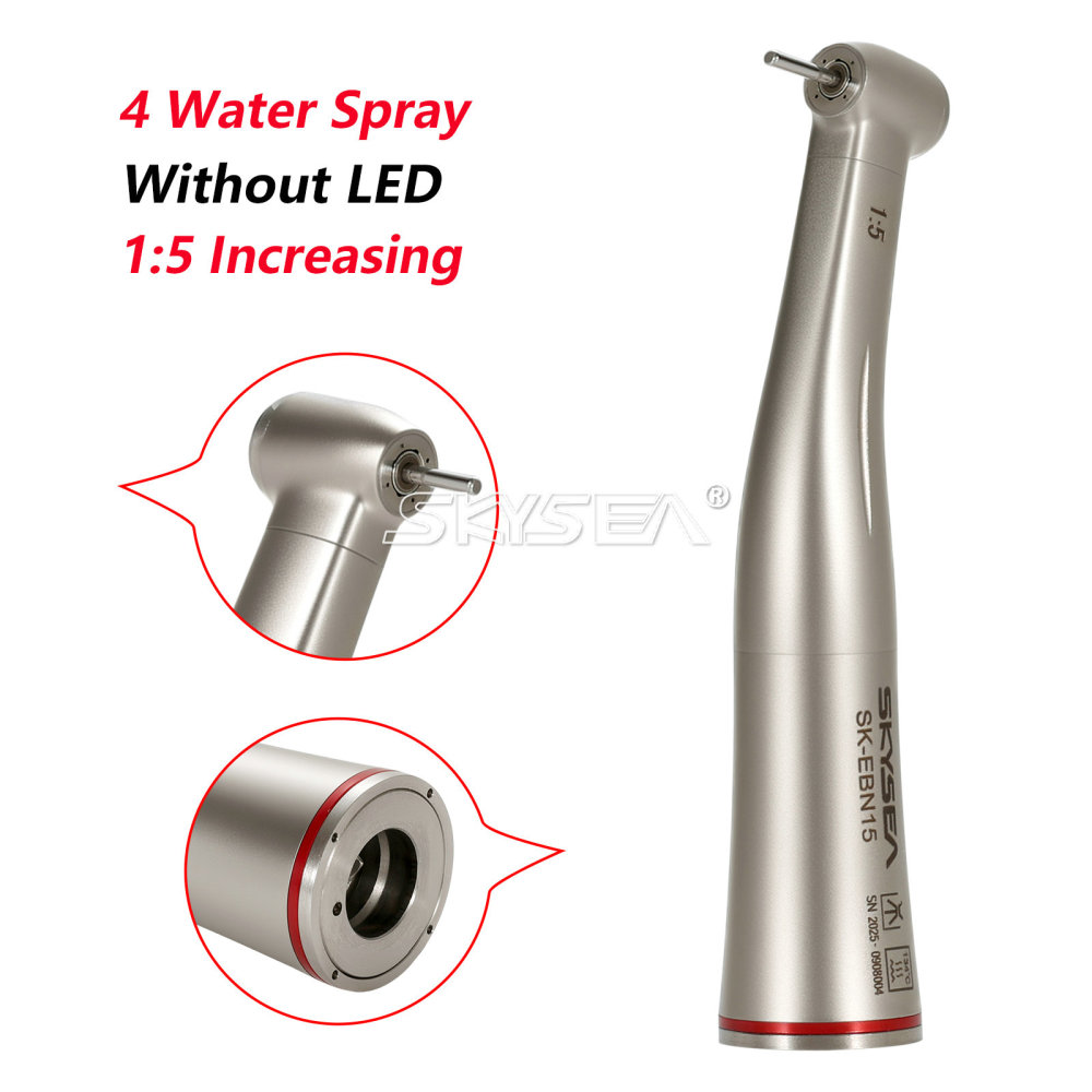 SKYSEA Dental LED/Non-LED Fiber Optic Contra Angle 1:5 Electric Handpiece fit NSK STYLE Internal/external
