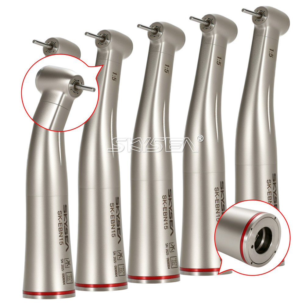 SKYSEA Dental LED/Non-LED Fiber Optic Contra Angle 1:5 Electric Handpiece fit NSK STYLE Internal/external