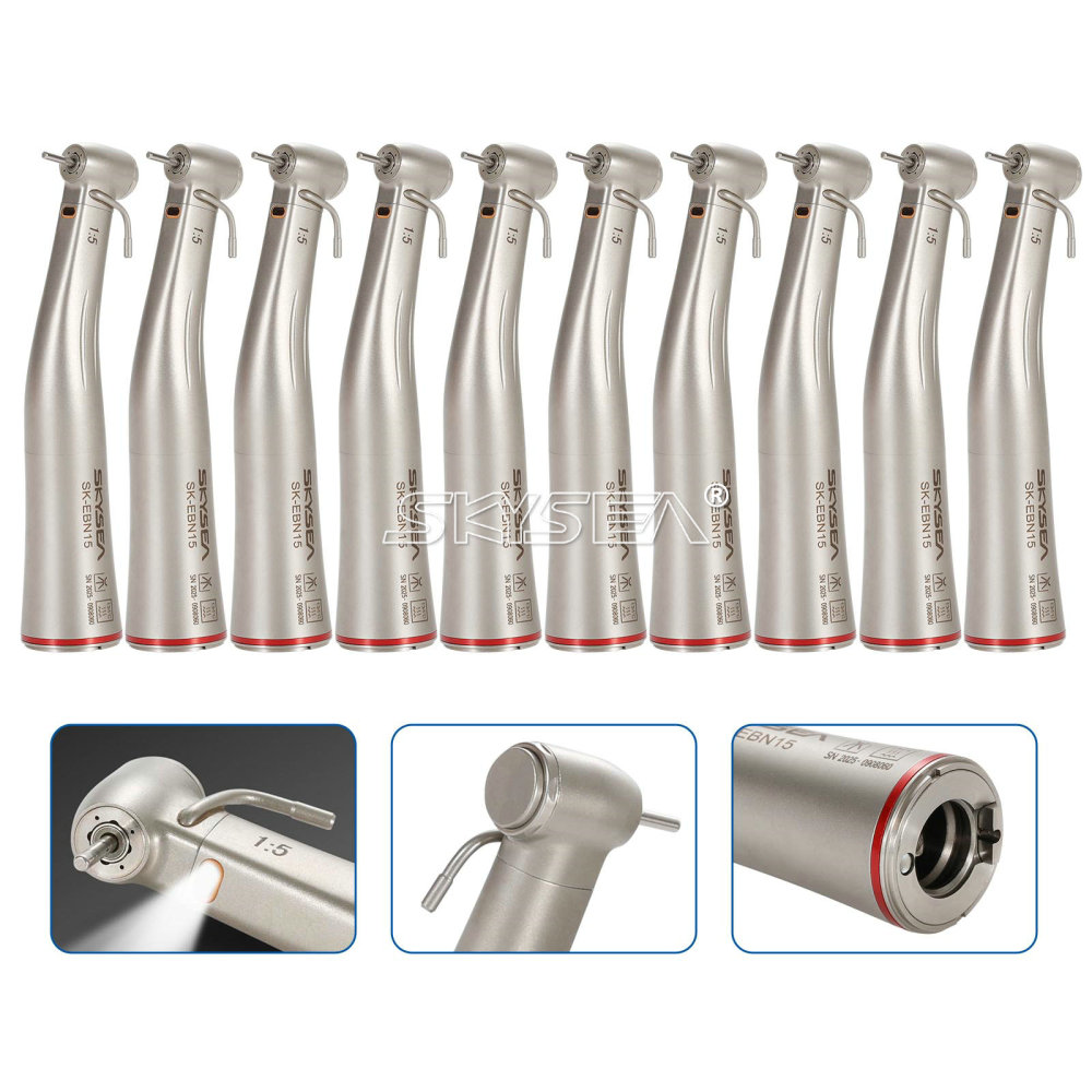 SKYSEA Dental LED/Non-LED Fiber Optic Contra Angle 1:5 Electric Handpiece fit NSK STYLE Internal/external
