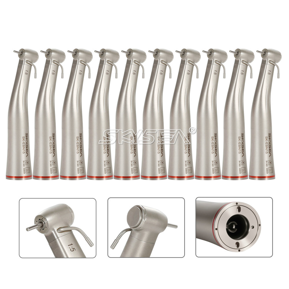 SKYSEA Dental LED/Non-LED Fiber Optic Contra Angle 1:5 Electric Handpiece fit NSK STYLE Internal/external
