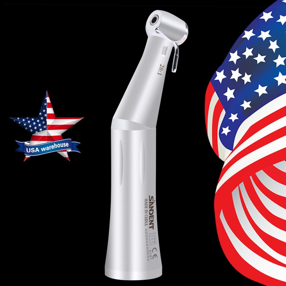 NSK Style SG20 Dental Implant 20:1 Reduction Contra Angle Handpiece Push Button