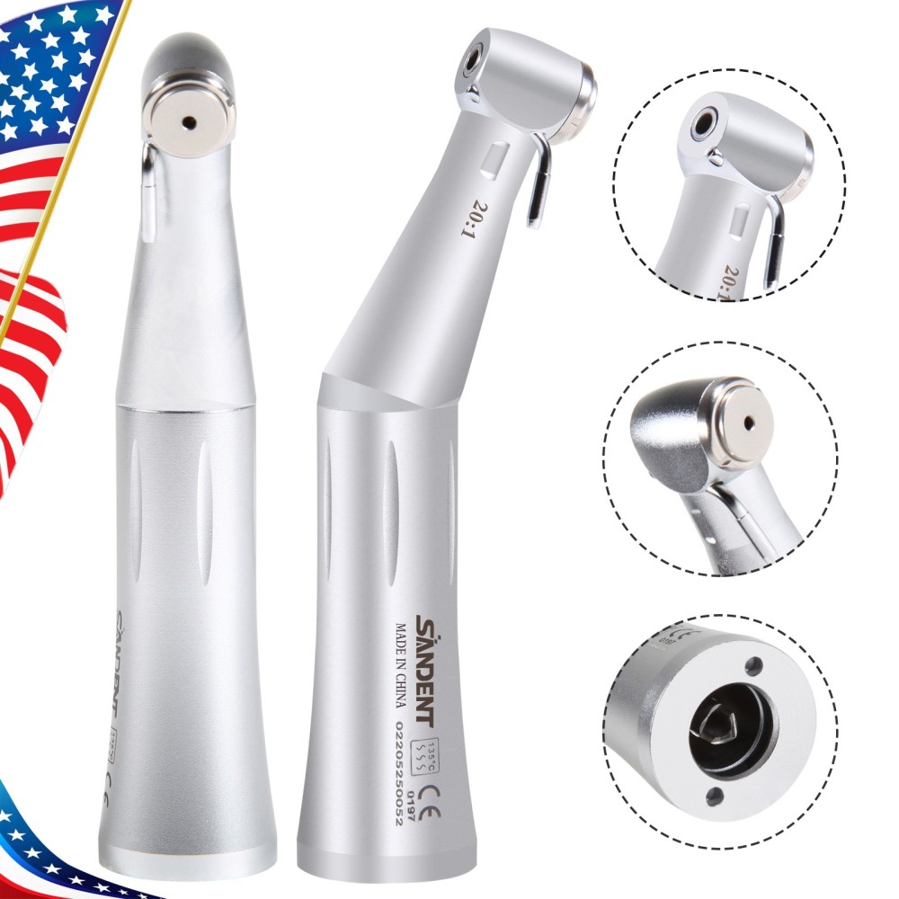 NSK Style SG20 Dental Implant 20:1 Reduction Contra Angle Handpiece Push Button