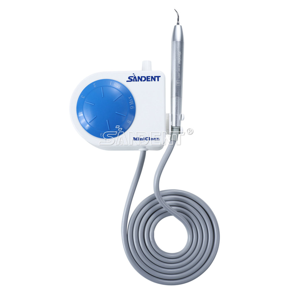 SANDENT Dental Ultrasonic Scaler Unit w/ LED Handpiece &Teeth Cleaning Calculus Remover Tips