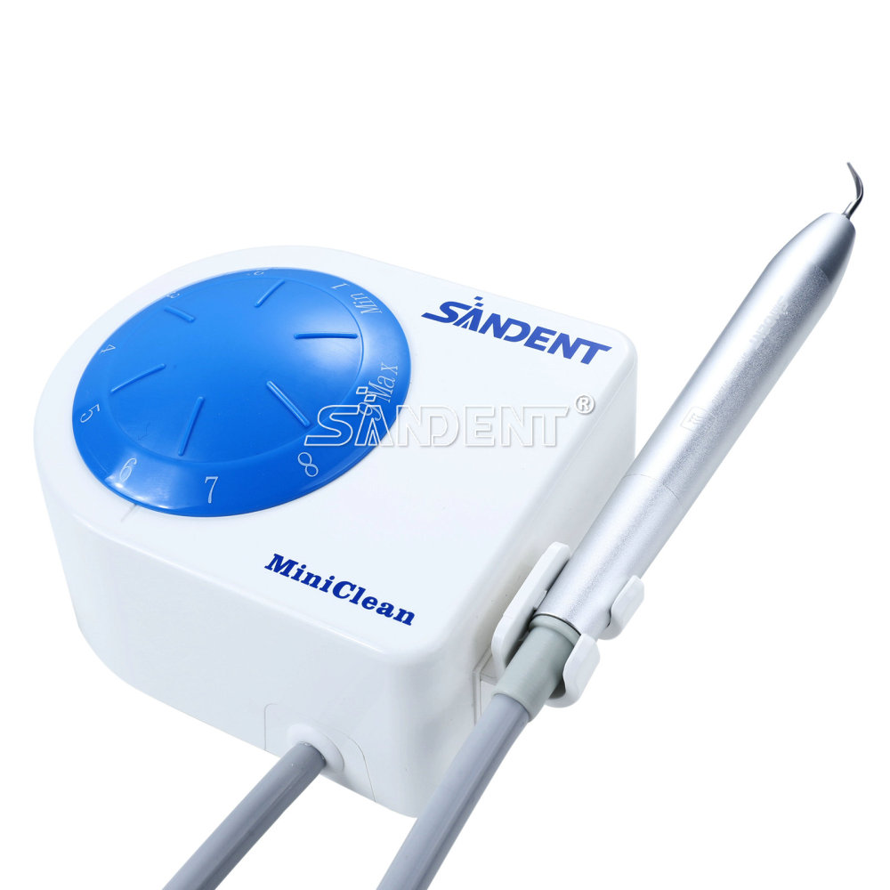 SANDENT Dental Ultrasonic Scaler Unit w/ LED Handpiece &Teeth Cleaning Calculus Remover Tips