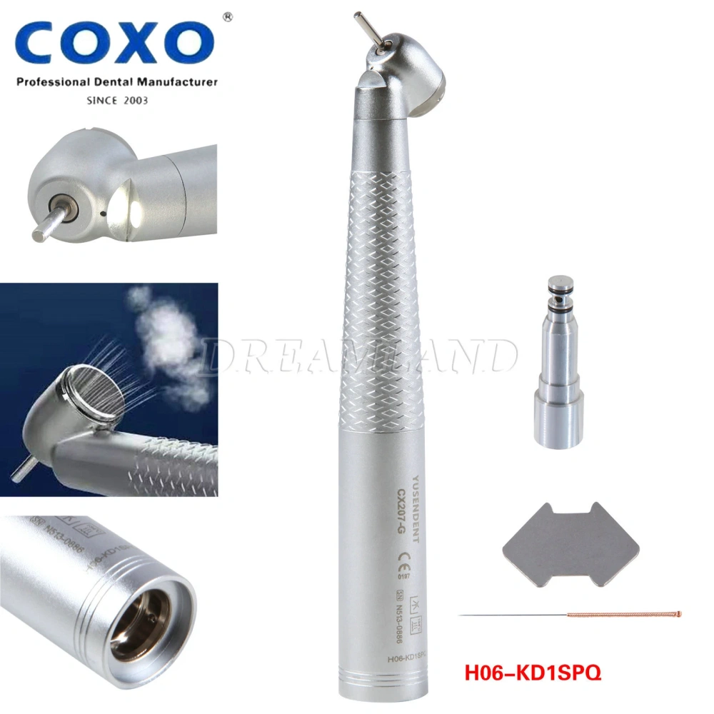 COXO CX207-G Dental Fiber Optic 45 Degree Handpiece /6 Hole quick Coupler fit KAVo