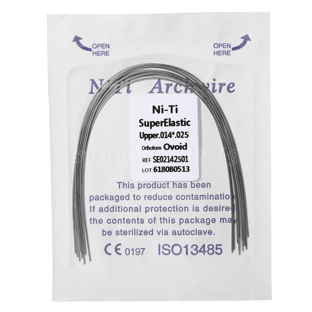 Dental Orthodontic Super Elastic Niti rectangular Arch Wire Ovoid Form